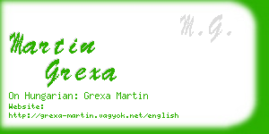 martin grexa business card